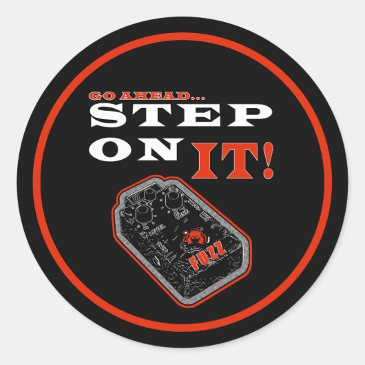Kreeg de Overhand Stap Er Op Fuzz Ronde Sticker (Voorkant)