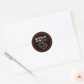Kreeg de Overhand Stap Er Op Fuzz Ronde Sticker (Envelop)