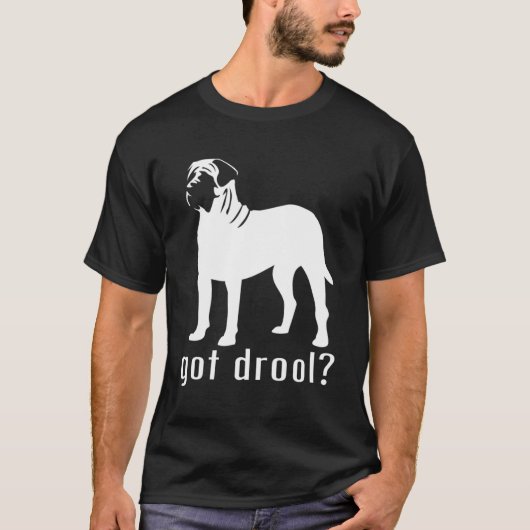 Kreeg Drool Nickerstickers Engels Mastiff T-shirt (Voorkant)