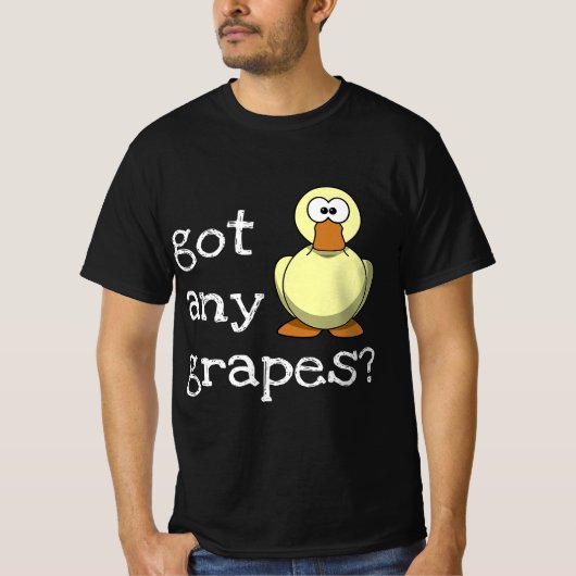 Kreeg druiven - grappige eend t-shirt (Voorkant)
