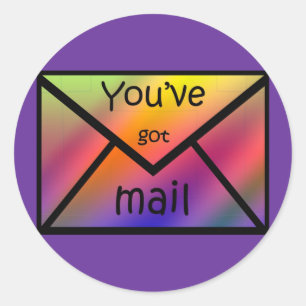 kreeg e-mail ronde sticker