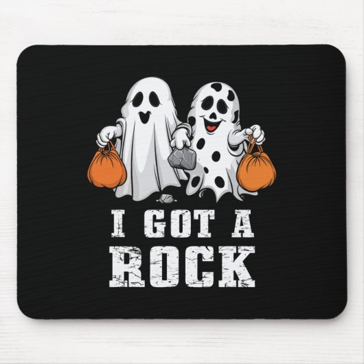 Kreeg een Rock Ghost Halloween Spooky Trick Treat Muismat (Voorkant)