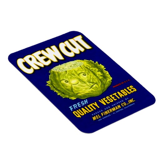 Kreeg Etiket van geknipte groentesekens Magneet (Rechterzijde)