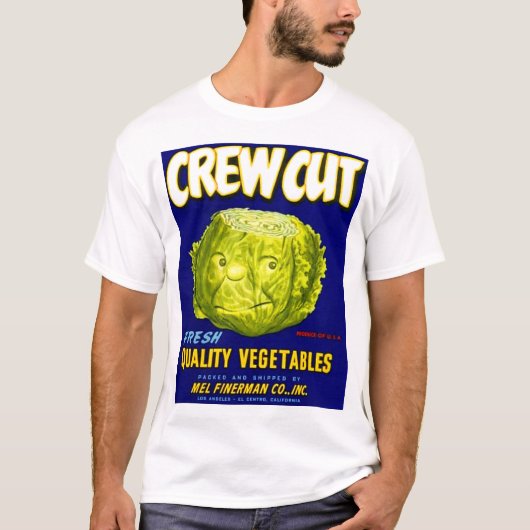 Kreeg Etiket van geknipte groentesekens T-shirt (Voorkant)