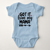 Kreeg het van mijn Mama Blue Baby Bodysuit (Voorkant)