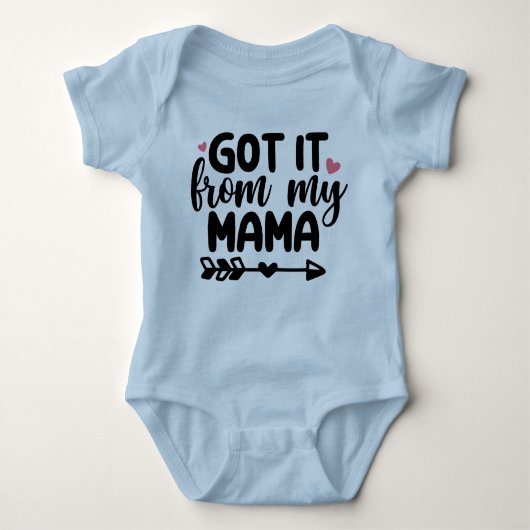 Kreeg het van mijn Mama Blue Baby Bodysuit (Voorkant)
