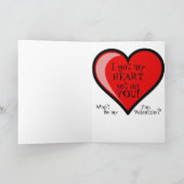 Kreeg Mijn Hart Valentijn Feestdagen Kaart (Binnen)