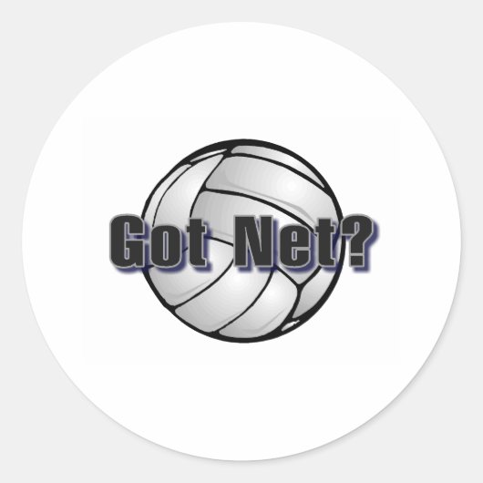 Kreeg Net (Volleyball) Ronde Sticker (Voorkant)