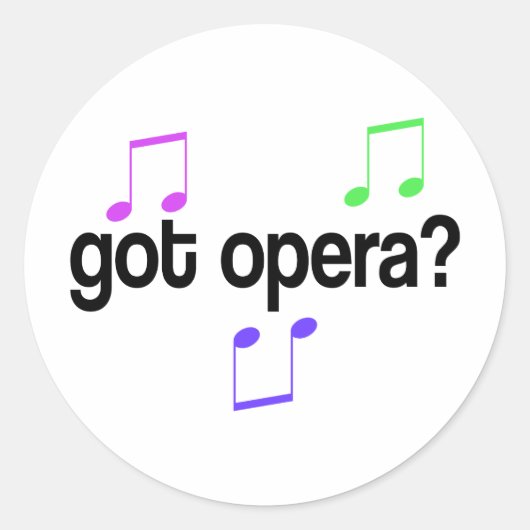 Kreeg Opera Music Gift Ronde Sticker (Voorkant)