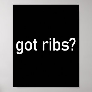 Kreeg ribben Grappig BBQ Roken Texas Tex Mex Citat Poster