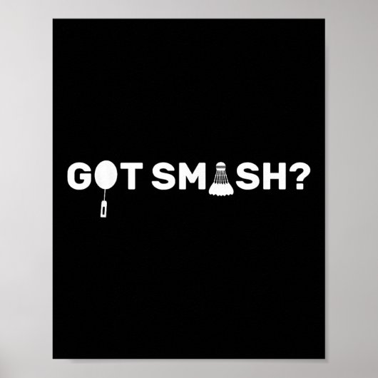 Kreeg Smash_ Grappige Badminton Shuttle Badmintonl Poster (Voorkant)