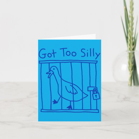 Kreeg Te Domme Gans Meme Grappige Eend Gans Vogel Kaart (Voorkant)