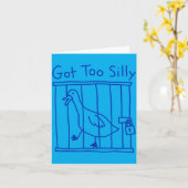 Kreeg Te Domme Gans Meme Grappige Eend Gans Vogel Kaart (Gele Bloem)