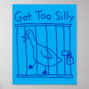 Kreeg Te Domme Gans Meme Grappige Eend Gans Vogel Poster