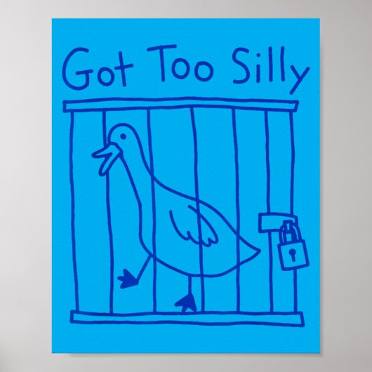 Kreeg Te Domme Gans Meme Grappige Eend Gans Vogel Poster (Voorkant)
