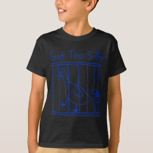 Kreeg Te Domme Gans Meme Grappige Eend Gans Vogel T-shirt