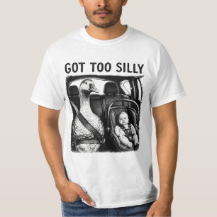 Kreeg Te Domme Gans Veiligheidsgordel Baby Autosto T-shirt