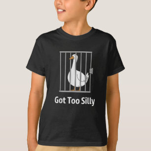 Kreeg Te Grappige Gans Puntorium Humor voor Dieren T-shirt