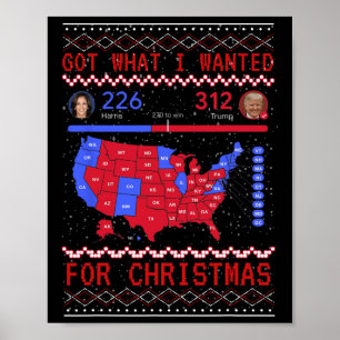 Kreeg wat ik wilde Kerst 2024 politieke verkiezing Poster