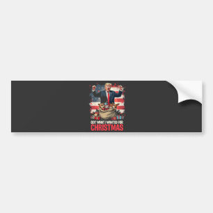Kreeg wat ik wilde voor Kerstmis Trump Kerstman   Bumpersticker