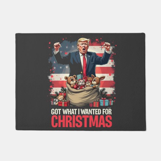 Kreeg wat ik wilde voor Kerstmis Trump Kerstman  Deurmat (Voorkant)