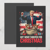 Kreeg wat ik wilde voor Kerstmis Trump Kerstman Feestdagenkaart (Voorkant / Achterkant)