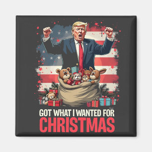 Kreeg wat ik wilde voor Kerstmis Trump Kerstman Magneet