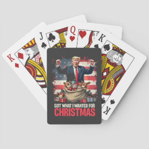 Kreeg wat ik wilde voor Kerstmis Trump Kerstman   Pokerkaarten