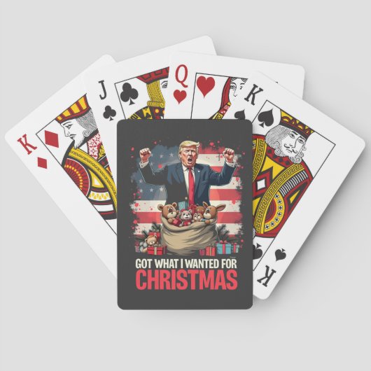 Kreeg wat ik wilde voor Kerstmis Trump Kerstman   Pokerkaarten (Achterkant)