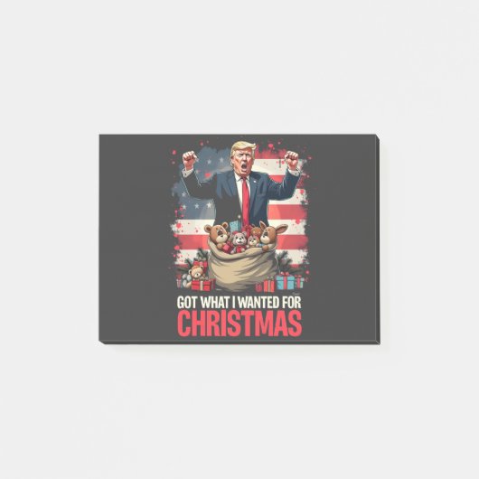 Kreeg wat ik wilde voor Kerstmis Trump Kerstman  Post-it® Notes (Voorkant)