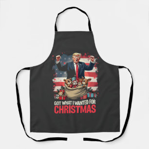 Kreeg wat ik wilde voor Kerstmis Trump Kerstman Schort