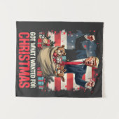 Kreeg wat ik wilde voor Kerstmis Trump Kerstman  Wandkleed (Voorkant (horizontaal))