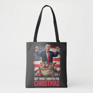 Kreeg wat ik wilde voor Kerstmis Trump Sinterklaas Tote Bag