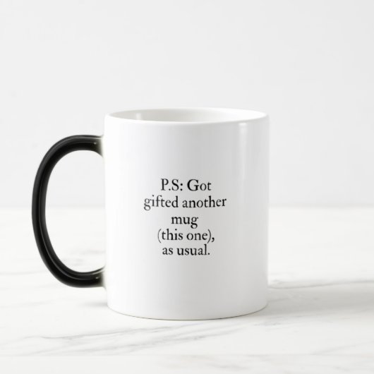 Kreeg weer een mok cadeau Sassy zin (Links)