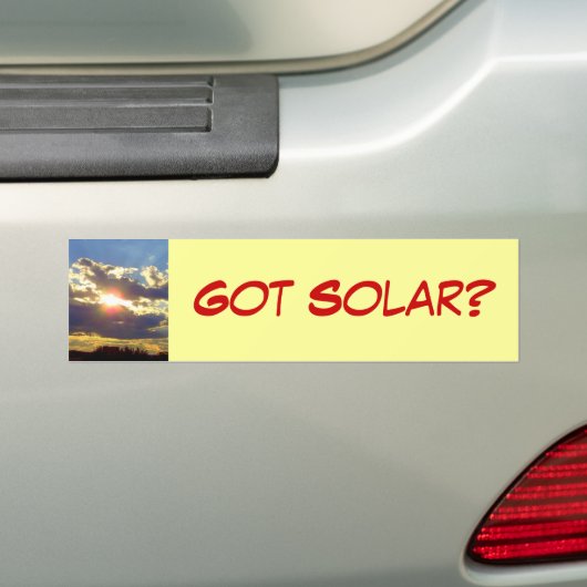 Kreeg Zonne Bumpersticker (Op auto)