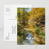 Kreek Herfstreflecties Verticaal Dank Je Briefkaart (Voorkant / Achterkant)