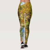 Kreek Herfstreflecties Verticaal Leggings (Achterkant)