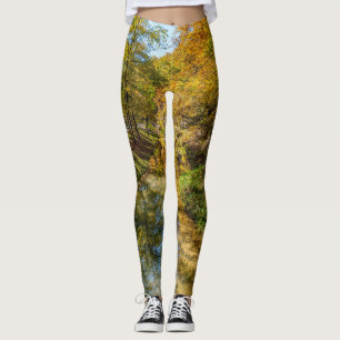 Kreek Herfstreflecties Verticaal Leggings