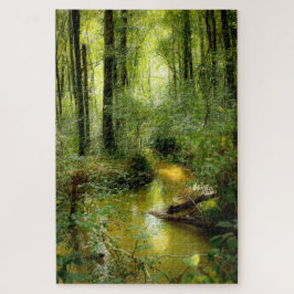 Kreek in het bos legpuzzel