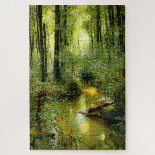 Kreek in het bos legpuzzel (Verticaal)
