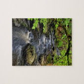 Kreek stroomt door bos legpuzzel (Horizontaal)