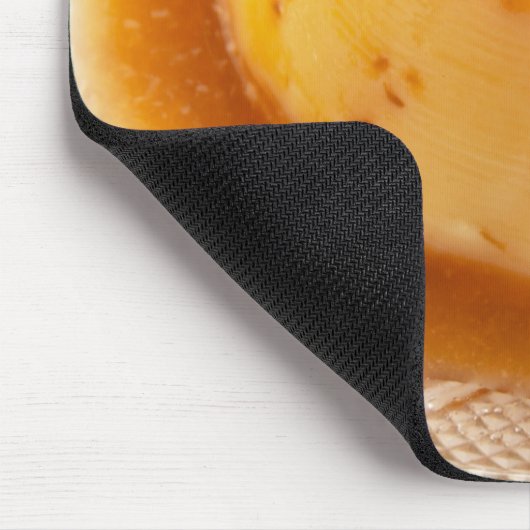 Kreemkaramelachtige pudding met karamel muismat (Hoek)