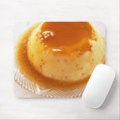 Kreemkaramelachtige pudding met karamel muismat (Met muis)