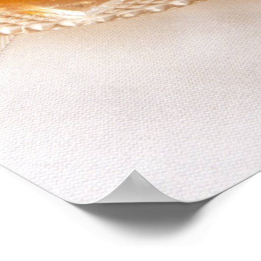 Kreemkaramelachtige pudding met karamel poster (Hoek)