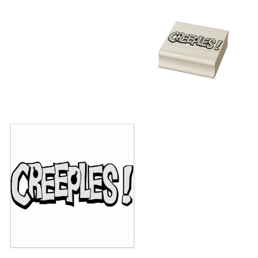 Kreepjes, rubberstempel (Gestempeld)