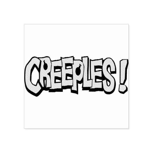 Kreepjes, rubberstempel (Afrduk)