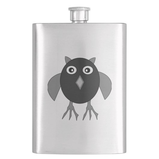 Kreepy Halloween Owl Flasks Heupfles (Voorkant)