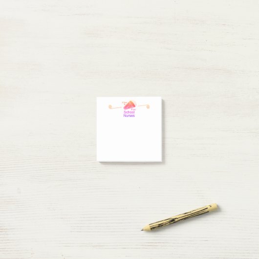 Kreet om schoolverpleegsters post-it® notes (Op bureau)