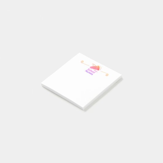 Kreet om schoolverpleegsters post-it® notes (Schuin)