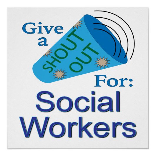 Kreet om sociale werkers perfect poster (Voorkant)